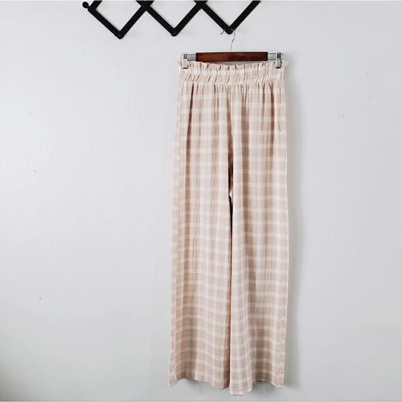 Show Me Your MuMu Roitman Cropped Wide Leg Plaid Pants Size Small NWT - Picture 7 of 9